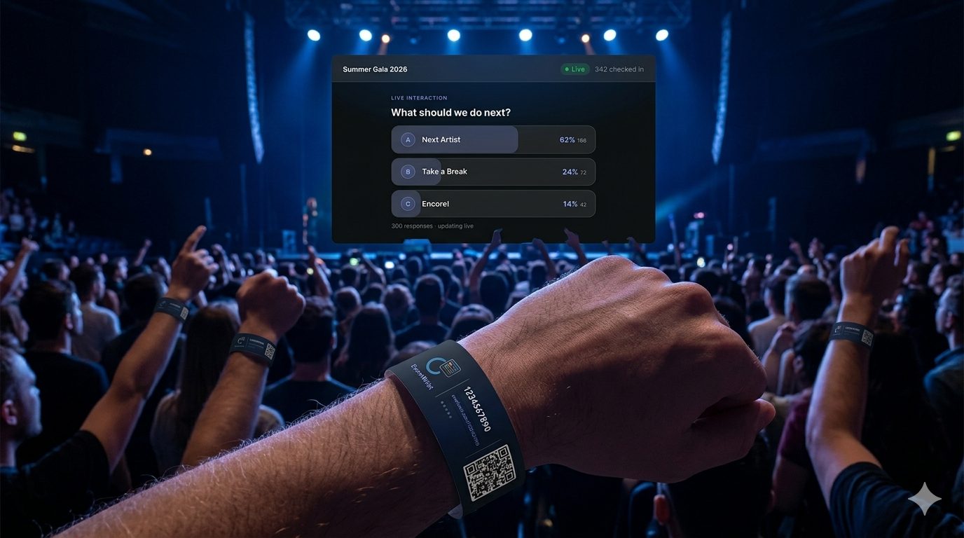 EventWrist QR wristband at a concert